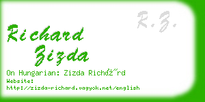 richard zizda business card